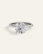 Lab Grown Diamond Round Trellis Cathedral Engagement Ring - 3ct - US 6323