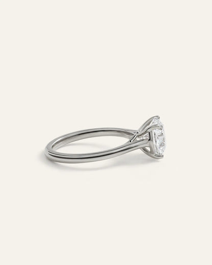 Lab Grown Diamond Round Trellis Cathedral Engagement Ring - 3ct - US 6323