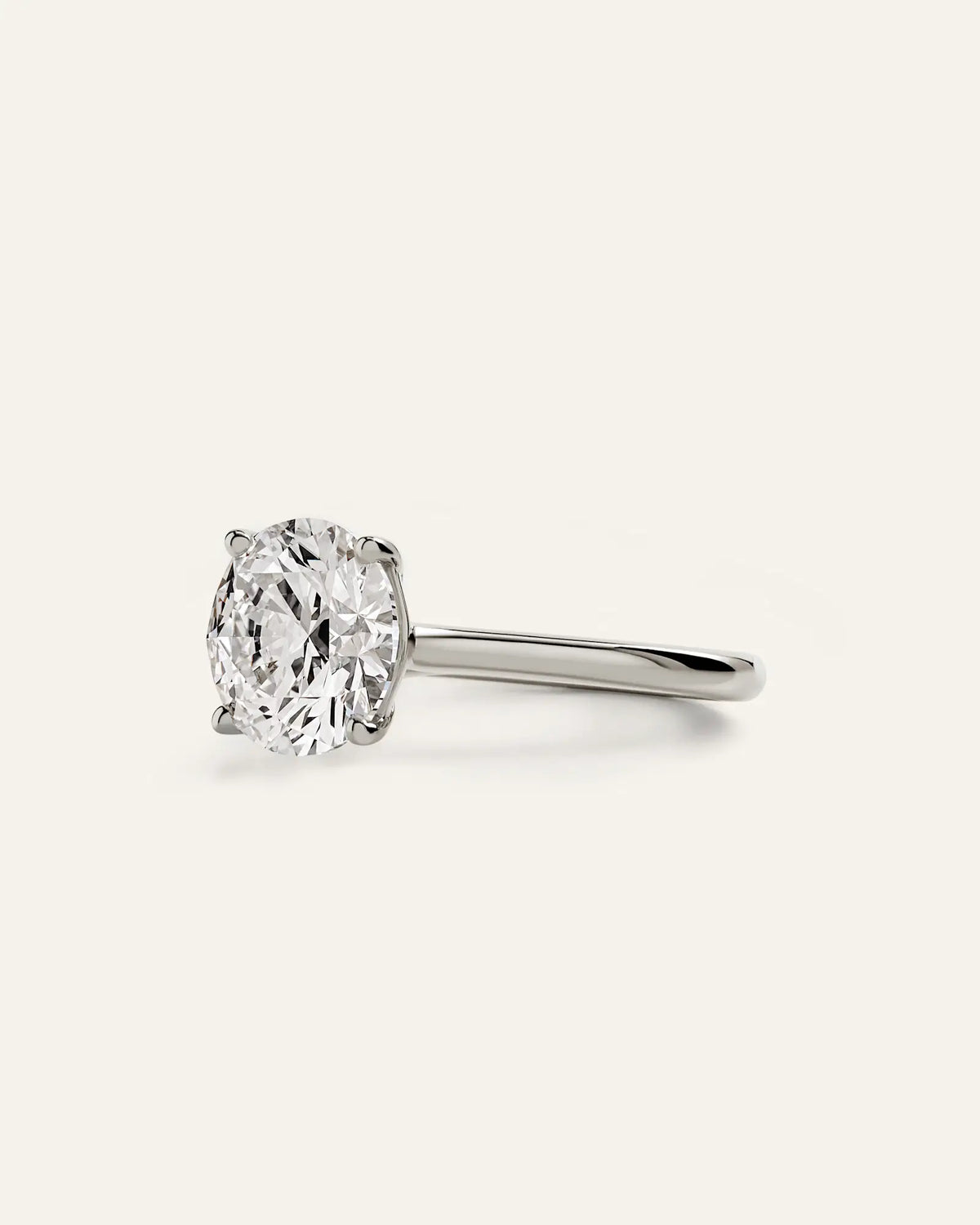Lab Grown Diamond Round Trellis Cathedral Engagement Ring - 3ct - US 3661