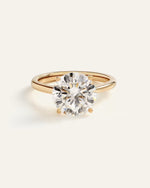 Lab Grown Diamond Round Trellis Cathedral Engagement Ring - 4ct - US 8926