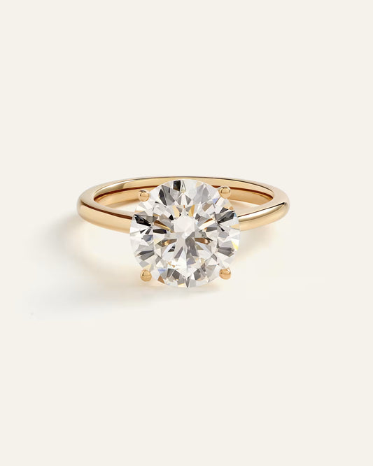 Lab Grown Diamond Round Trellis Cathedral Engagement Ring - 4ct - US 8926