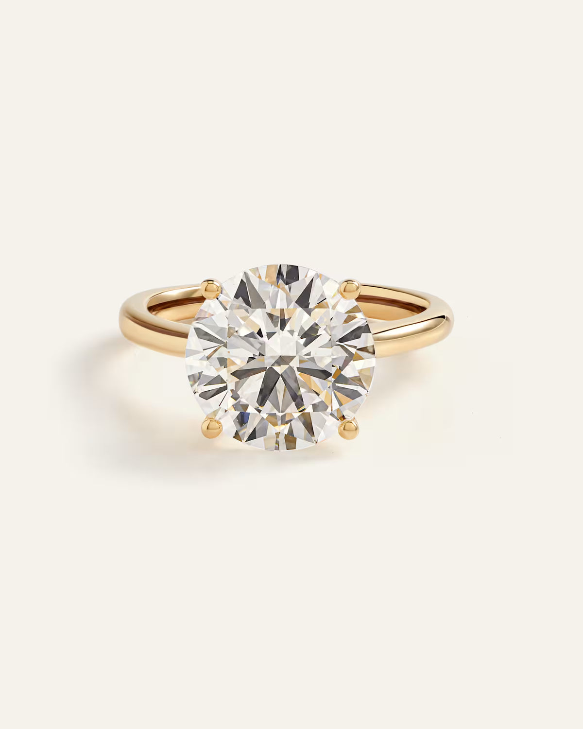 Lab Grown Diamond Round Trellis Cathedral Engagement Ring - 5ct - US 9810