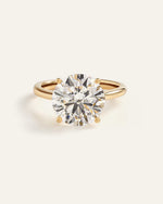 Lab Grown Diamond Round Trellis Cathedral Engagement Ring - 5ct - US 9810