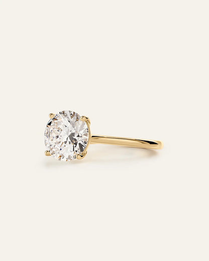 Lab Grown Diamond Round Trellis Cathedral Engagement Ring - 5ct - US 9810
