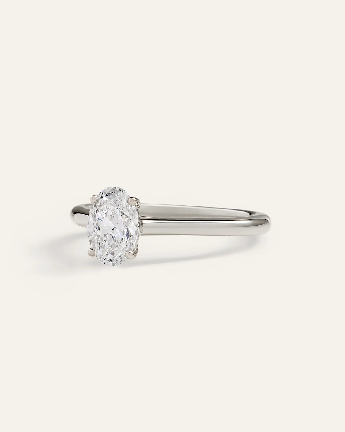 Lab Grown Diamond Oval Trellis Cathedral Engagement Ring - 1ct - US 2081