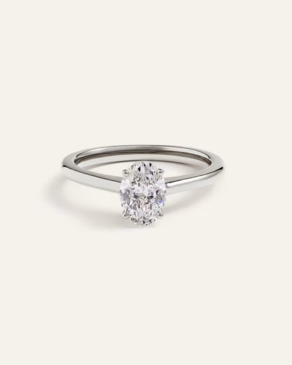 Lab Grown Diamond Oval Trellis Cathedral Engagement Ring - 1ct - US 6288