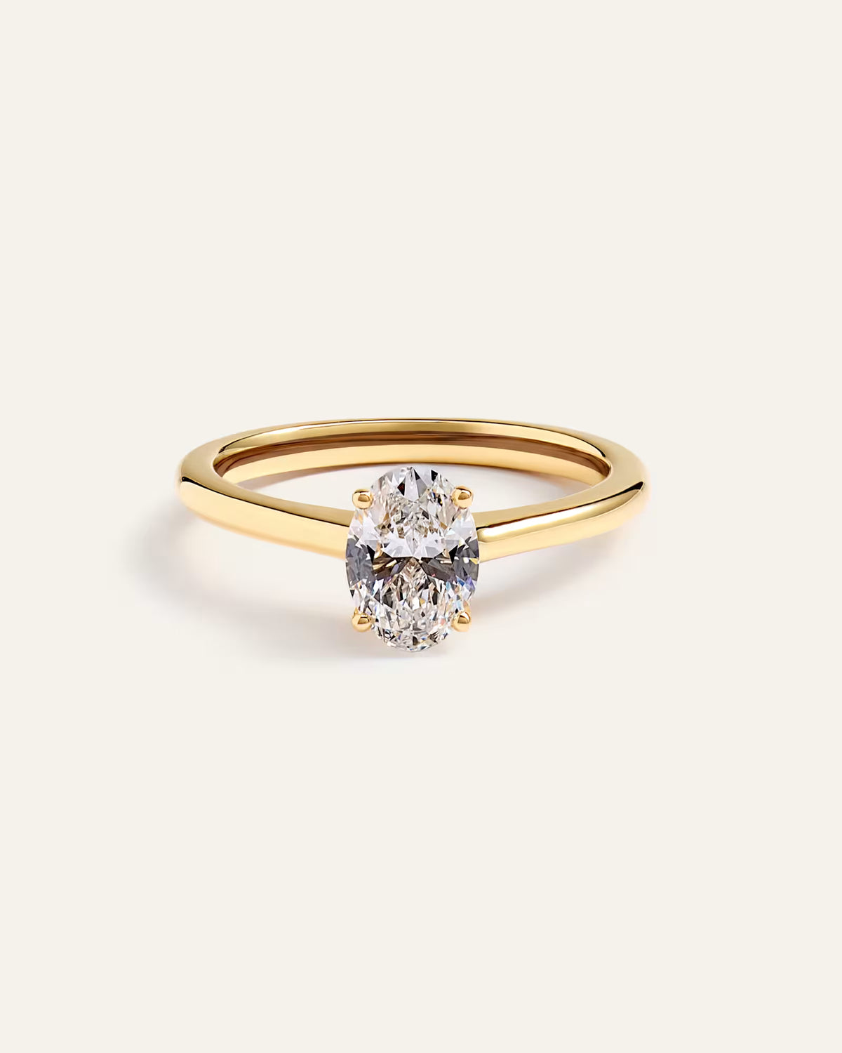 Lab Grown Diamond Oval Trellis Cathedral Engagement Ring - 1ct - US 1563