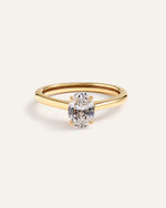 Lab Grown Diamond Oval Trellis Cathedral Engagement Ring - 1ct - US 1563