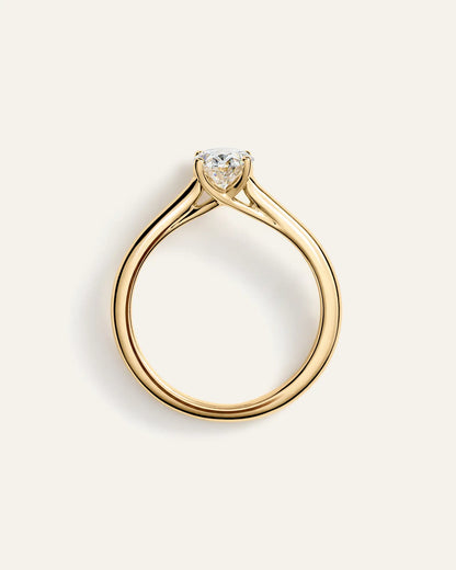 Lab Grown Diamond Oval Trellis Cathedral Engagement Ring - 1ct - US 1563