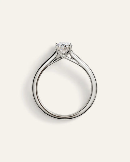 Lab Grown Diamond Oval Trellis Cathedral Engagement Ring - 1ct - US 2081