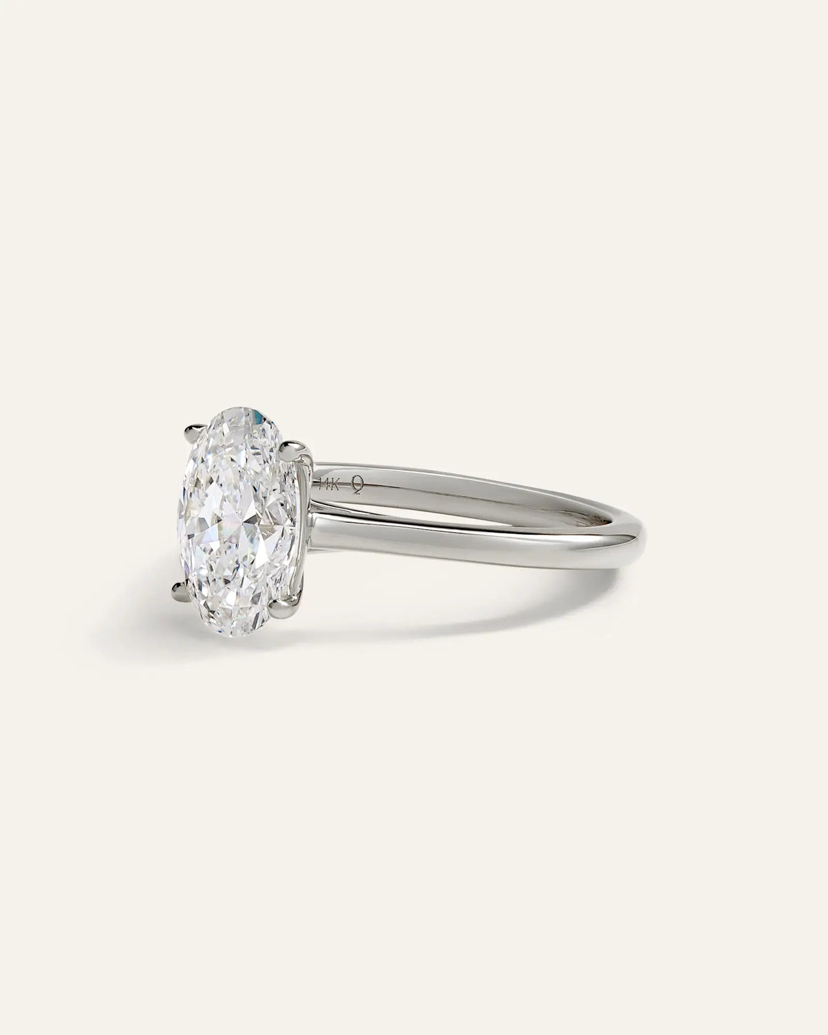 Lab Grown Diamond Oval Trellis Cathedral Engagement Ring - 2.5ct - US 9025
