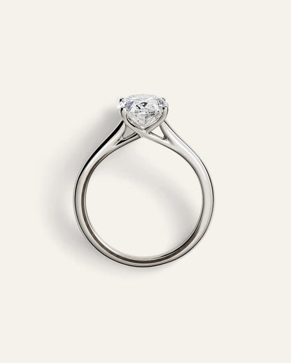 Lab Grown Diamond Oval Trellis Cathedral Engagement Ring - 2.5ct - US 9025