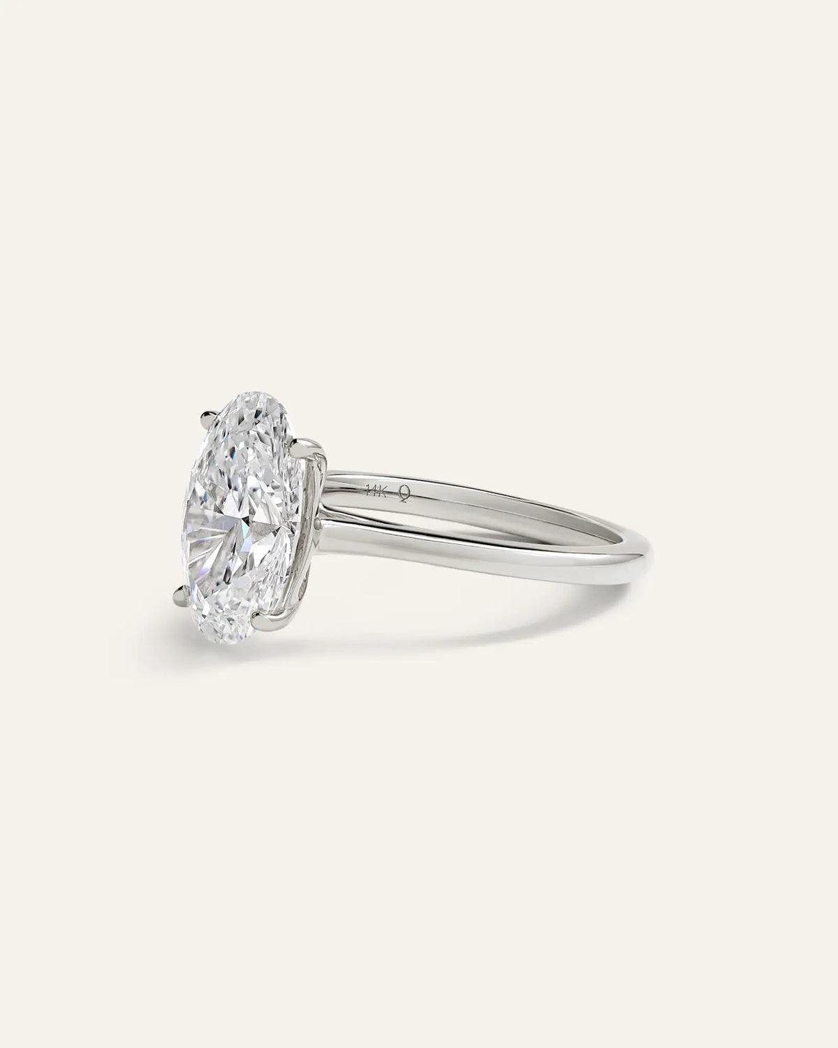 Lab Grown Diamond Oval Trellis Cathedral Engagement Ring - 4ct - US 8846