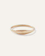14k Gold Slim Signet Ring - US 0946