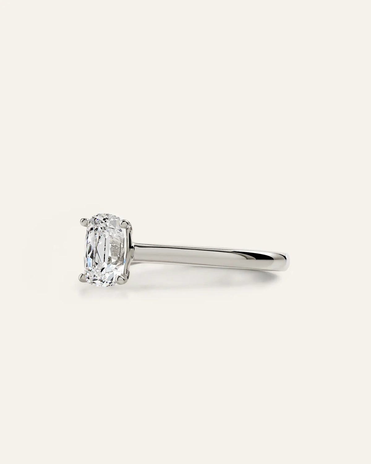 Lab Grown Diamond Antique Cushion Trellis Cathedral Engagement Ring - 1ct - US 4903