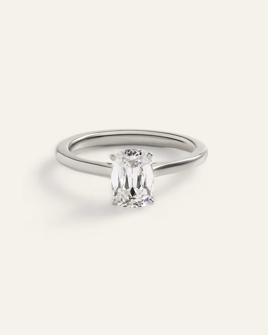 Lab Grown Diamond Antique Cushion Trellis Cathedral Engagement Ring - 1.5ct - US 6059