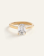Lab Grown Diamond Antique Cushion Trellis Cathedral Engagement Ring - 2ct - US 1546