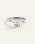 Lab Grown Diamond Antique Cushion Trellis Cathedral Engagement Ring - 2ct - US 6454