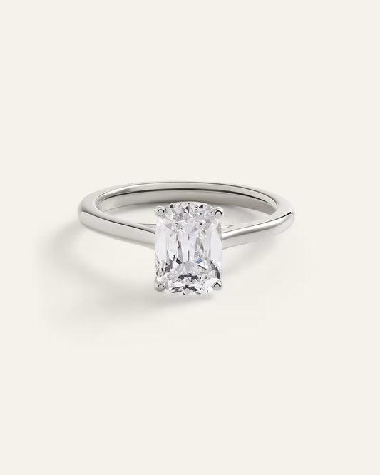 Lab Grown Diamond Antique Cushion Trellis Cathedral Engagement Ring - 2ct - US 6454