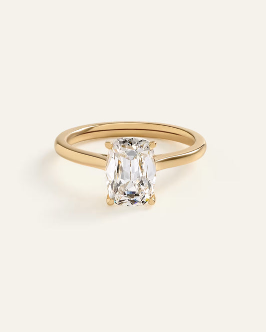 Lab Grown Diamond Antique Cushion Trellis Cathedral Engagement Ring - 2.5ct - US 4755