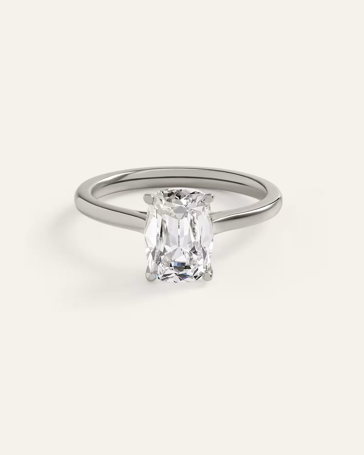 Lab Grown Diamond Antique Cushion Trellis Cathedral Engagement Ring - 2.5ct - US 3487