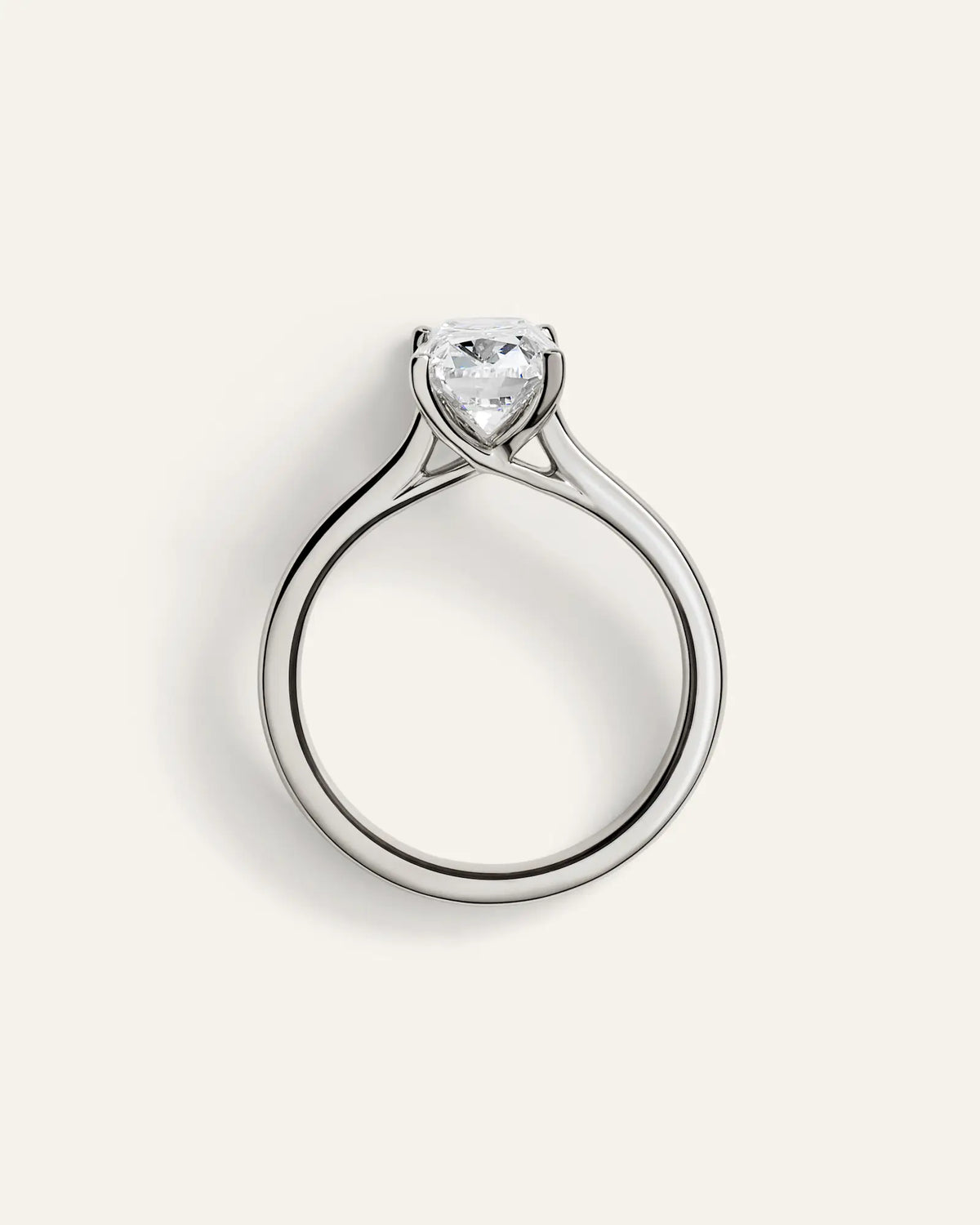 Lab Grown Diamond Antique Cushion Trellis Cathedral Engagement Ring - 2.5ct - US 3487