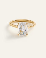 Lab Grown Diamond Antique Cushion Trellis Cathedral Engagement Ring - 4ct - US 7115
