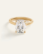 Lab Grown Diamond Antique Cushion Trellis Cathedral Engagement Ring - 5ct - US 0801