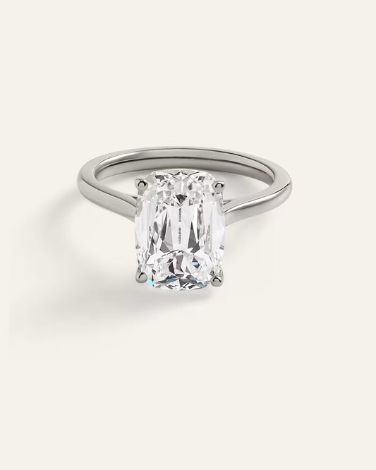 Lab Grown Diamond Antique Cushion Trellis Cathedral Engagement Ring - 5ct - US 5474