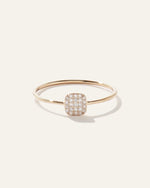14K Gold Pave Diamond Cushion Ring - US 9335