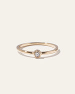 14K Gold Solo Diamond Bezel Ring - US 9591