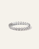 14K Gold Diamond Bezel Eternity Band - US 4670