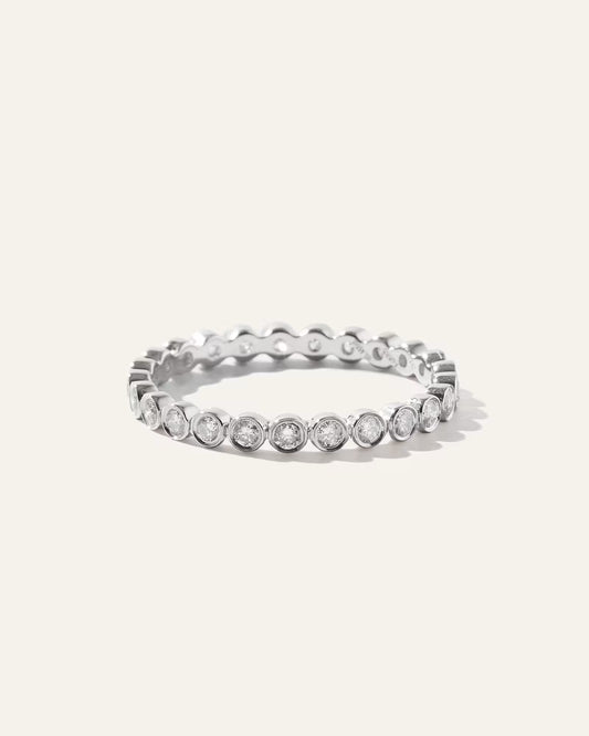14K Gold Diamond Bezel Eternity Band - US 4670