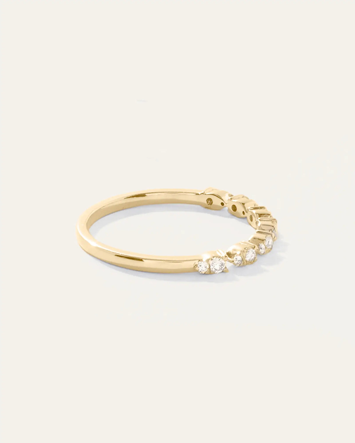 14K Gold Pear Diamond Half Eternity Band - US 0631