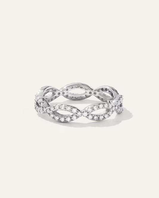 14K Gold Diamond Infinity Band - US 6565
