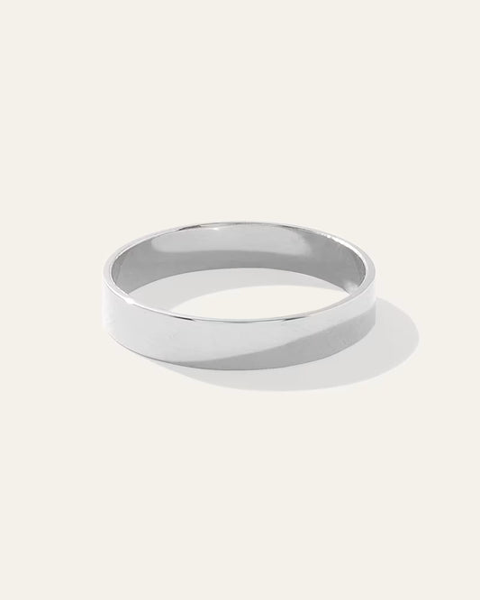 14K Gold Lightweight Flat Edge Band - US 0309