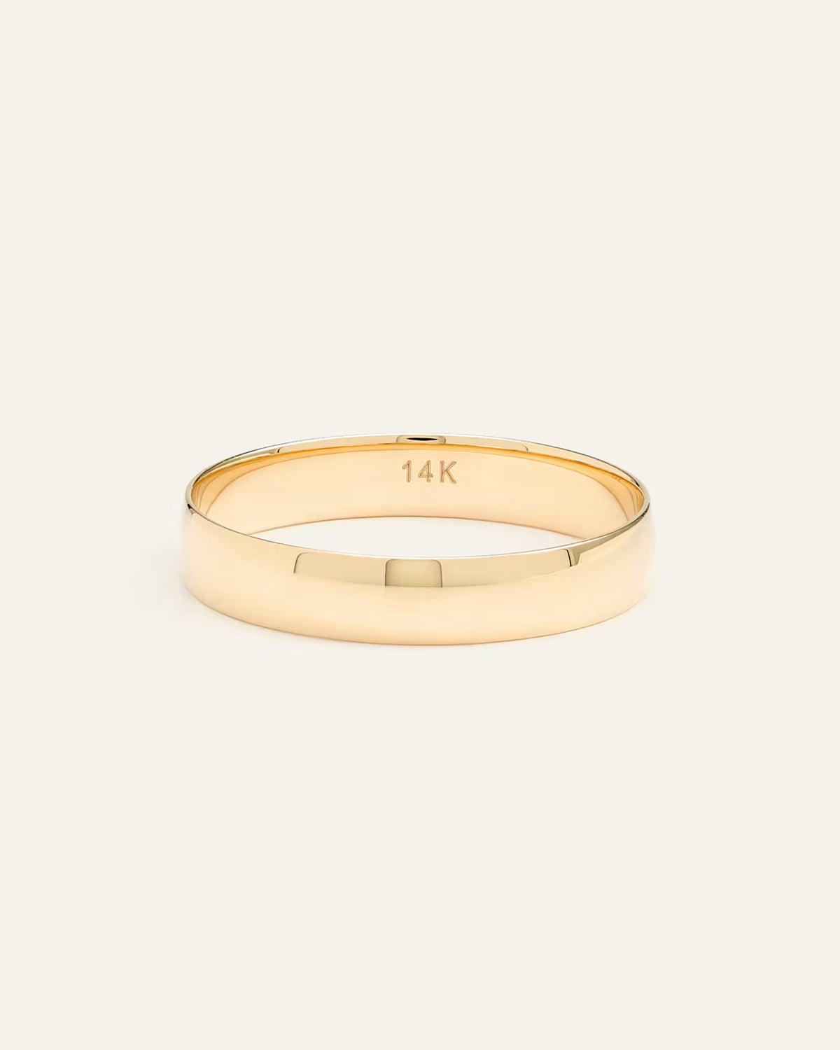 14K Gold Lightweight Round Edge Band - US 7765