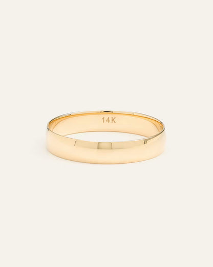 14K Gold Lightweight Round Edge Band - US 7765