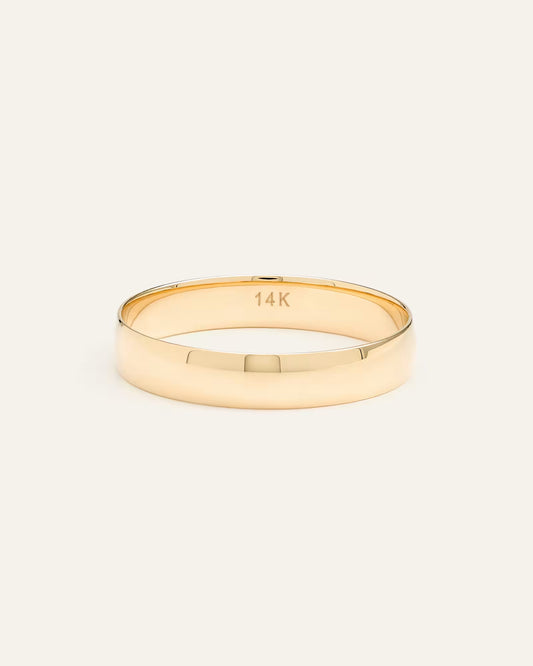 14K Gold Lightweight Round Edge Band - US 7765