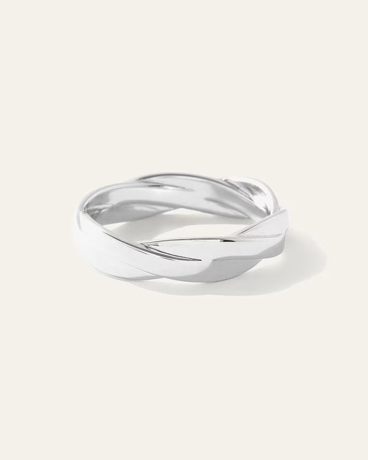 Silver Twisted Cable Band - US 2935