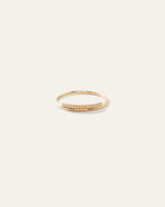 14K Gold Pave Diamond Bar Stack Band - US 8246