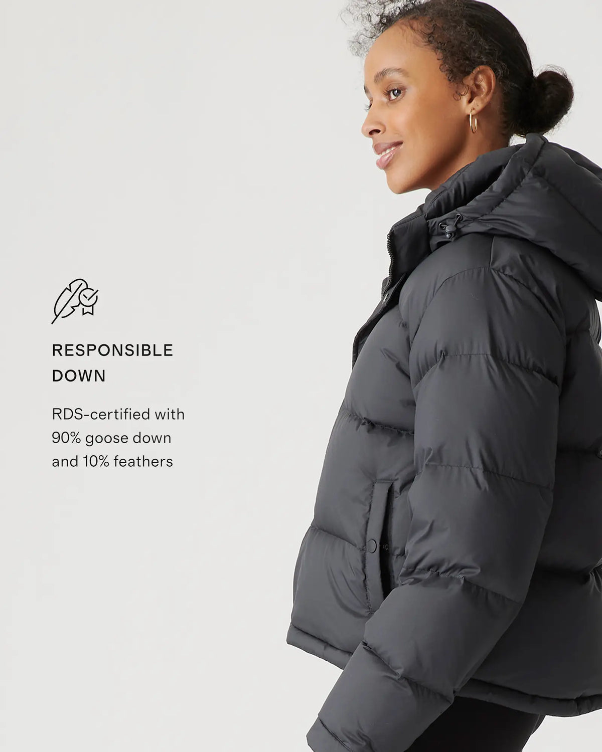 Responsible Down Cropped Puffer Jacket - US 3868