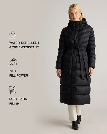Responsible Down Belted Puffer Maxi Coat - US 6511