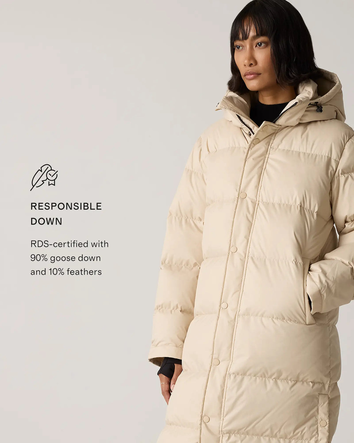 Responsible Down Long Puffer Jacket - US 5783