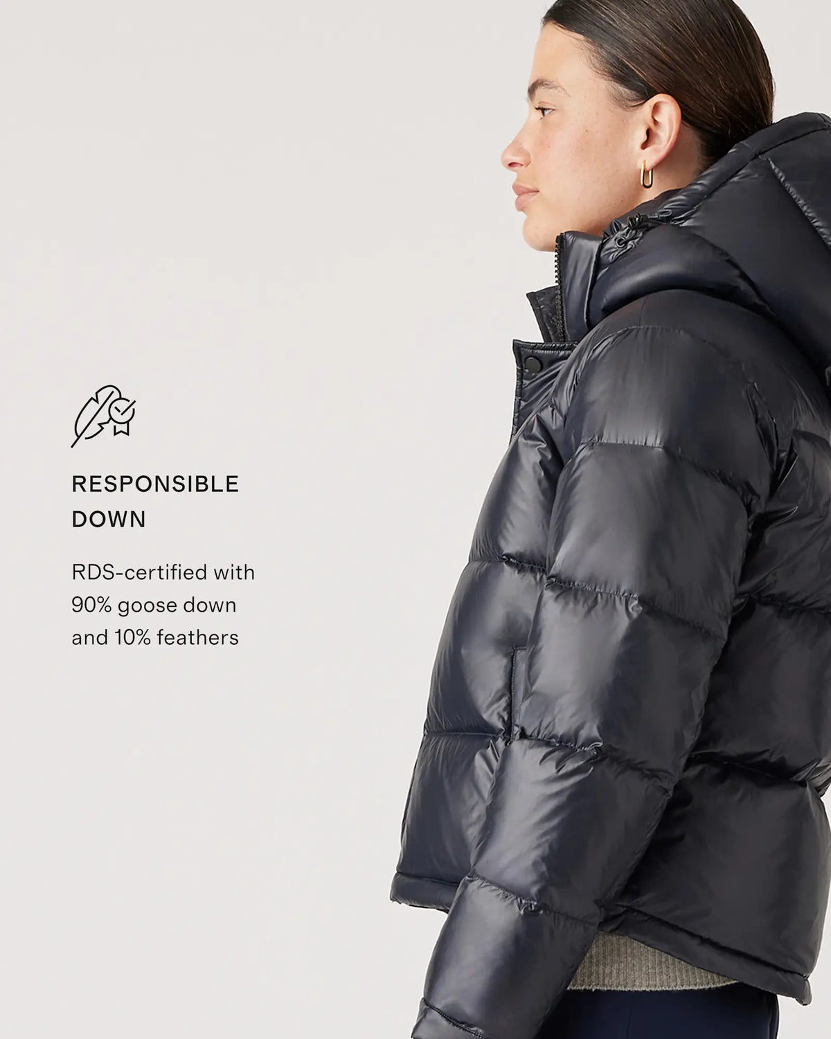 Responsible Down Cropped Puffer Jacket - US 4378