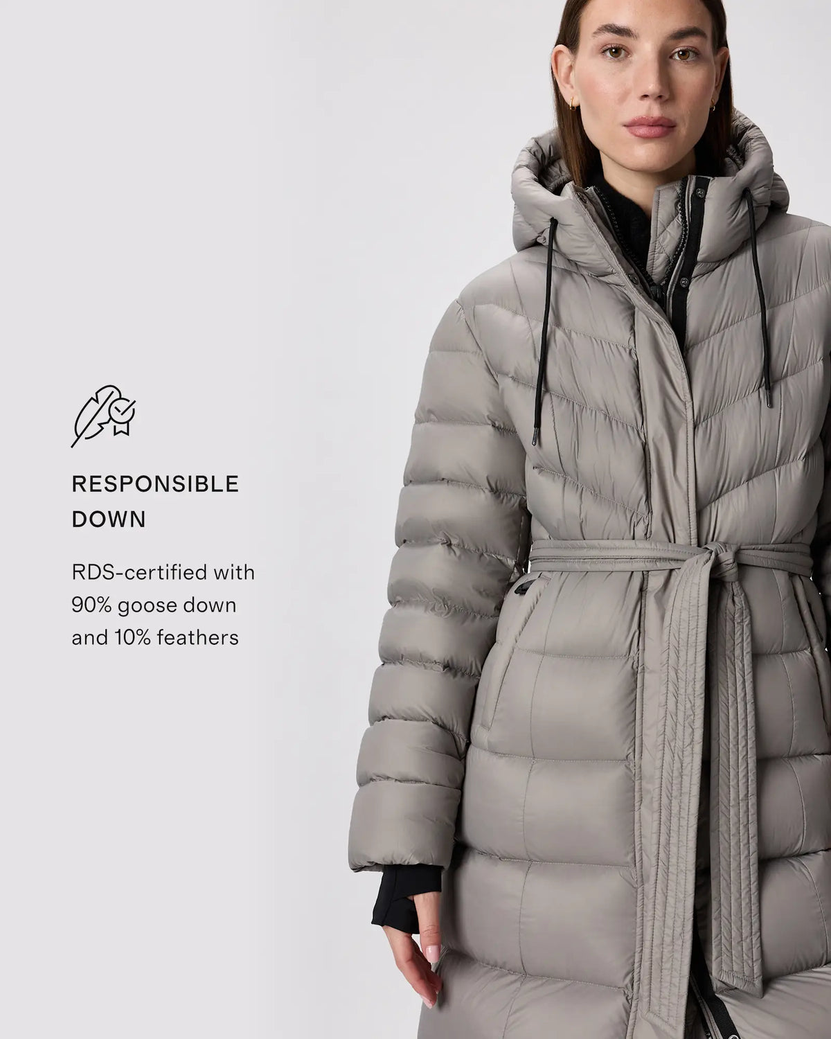 Responsible Down Belted Puffer Maxi Coat - US 1460
