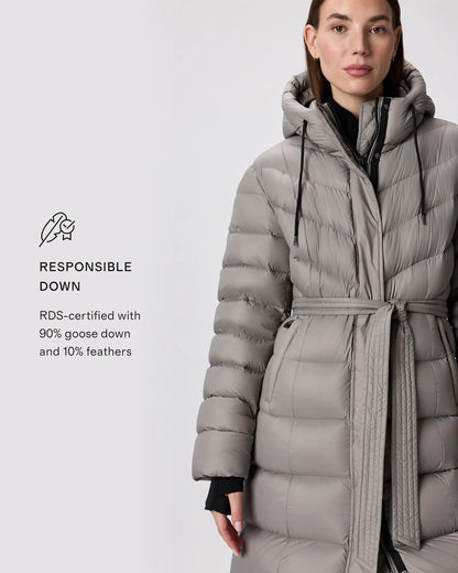 Responsible Down Belted Puffer Maxi Coat - US 1460