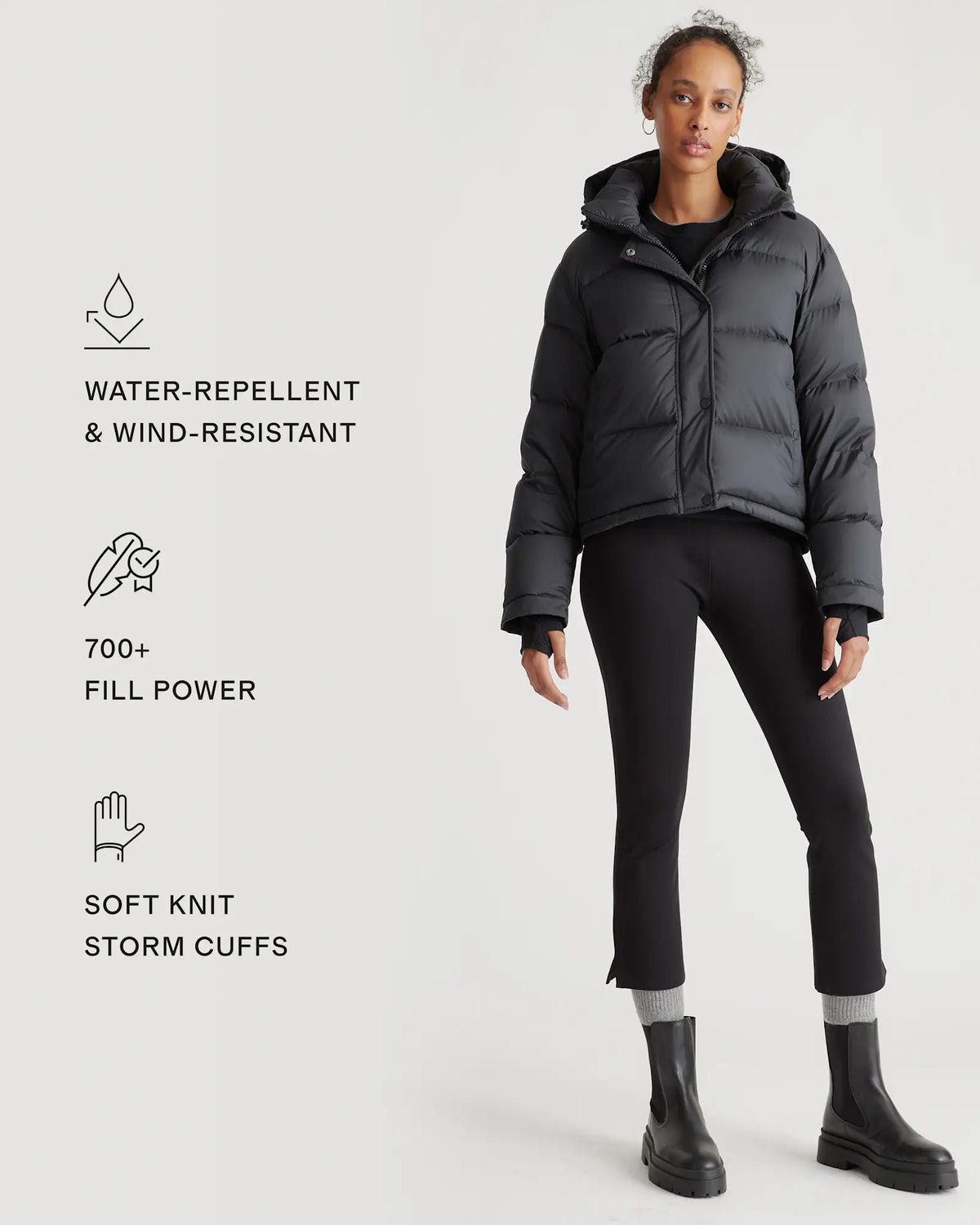 Responsible Down Cropped Puffer Jacket - US 3868