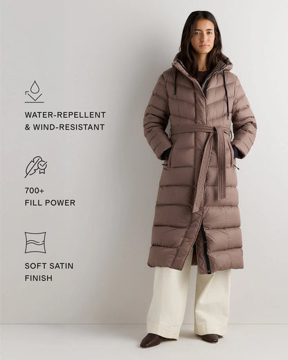 Responsible Down Belted Puffer Maxi Coat - US 4170