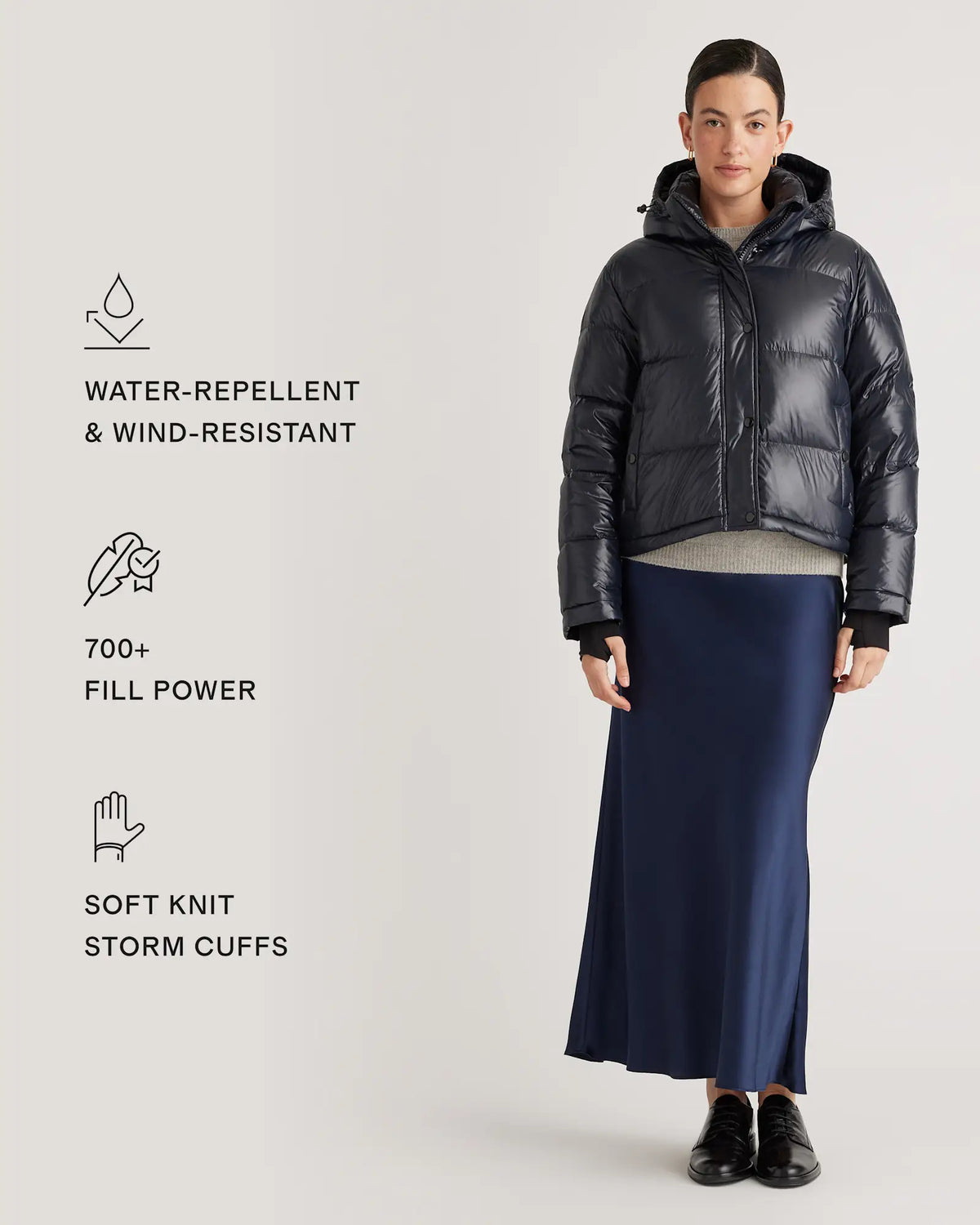 Responsible Down Cropped Puffer Jacket - US 4378